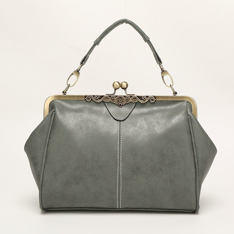 Borsa a tracolla retrò da donna in tessuto 30x25x15 cm