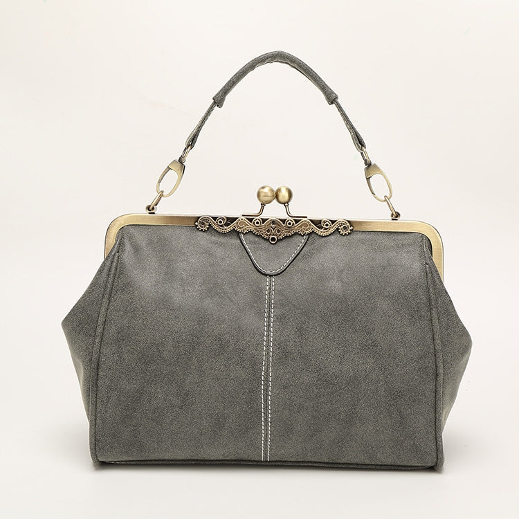 Borsa a tracolla retrò da donna in tessuto 30x25x15 cm