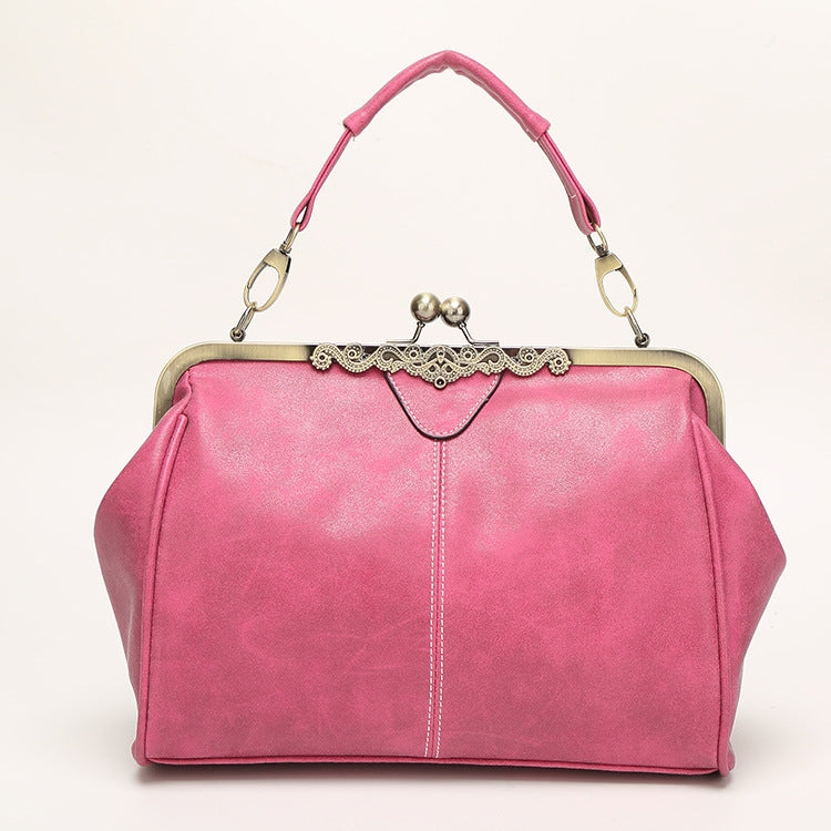 Borsa a tracolla retrò da donna in tessuto 30x25x15 cm