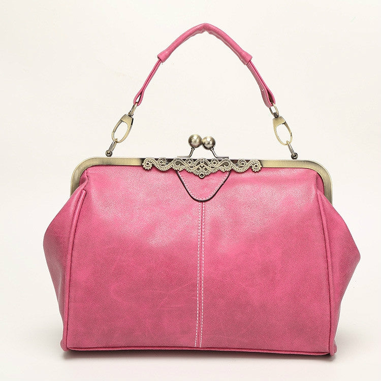 Borsa a tracolla retrò da donna in tessuto 30x25x15 cm