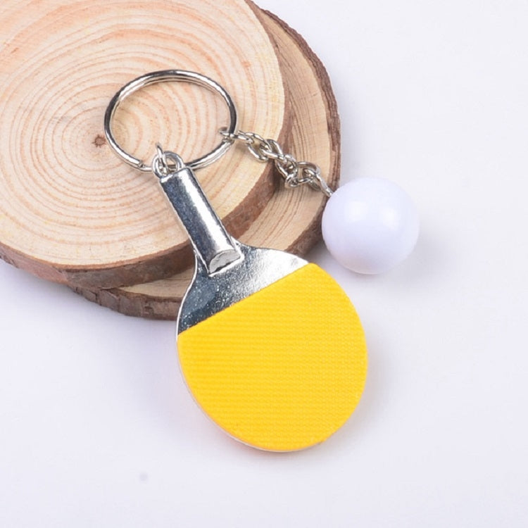 2 Portachiavi in Metallo Forma Racchetta da Ping Pong