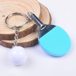 2 Portachiavi in Metallo Forma Racchetta da Ping Pong