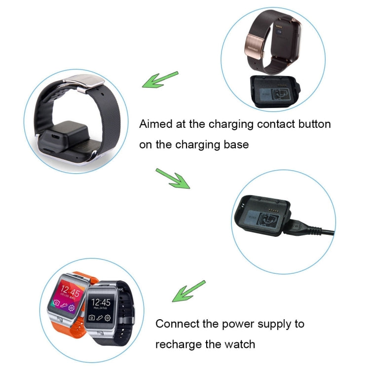 Caricabatterie base ricarica con cavo USB per Samsung Gear 2 R380