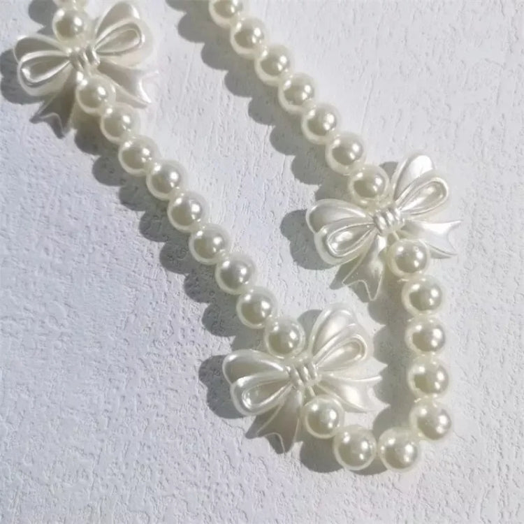 Catena per cellulare con braccialetto di perle a farfalla