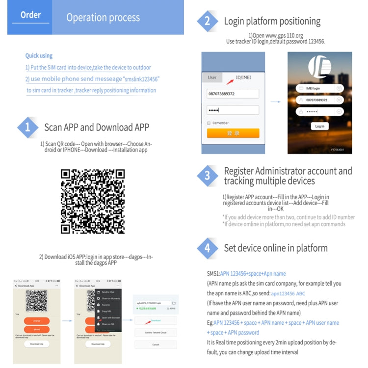 Localizzatore GPS GSM 2G TK203 per animali e merci