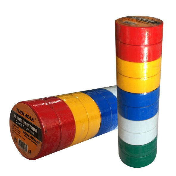 Nastro isolante elettrico colorato confezione da 10 pezzi - 0.15x18mm 4.5m TMK19085 6901180190854 TL7980