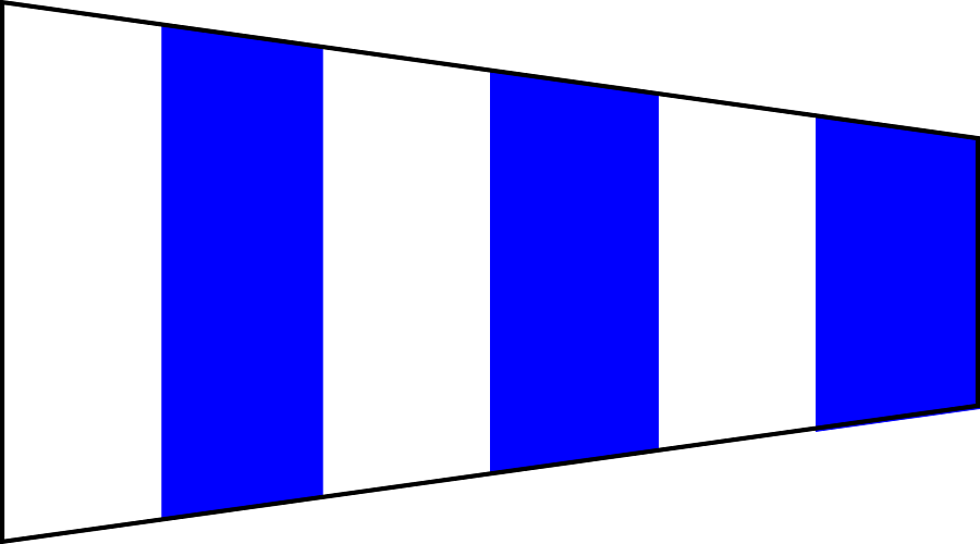 Pennello segnalazione nautica di manovra Turn 340x100x30cm