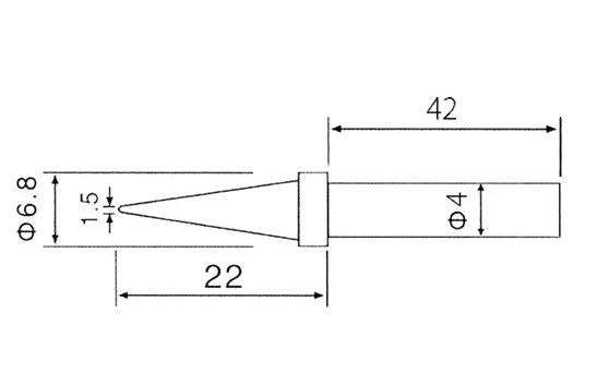 Punta per saldatore Geti GSA1001 per stilo GSS301 e stazione GSS501 - immagine 2