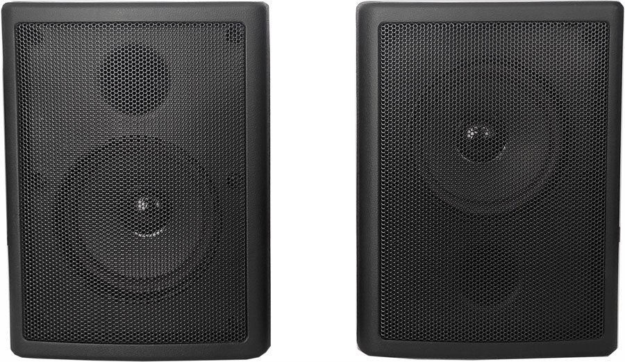 Coppia altoparlanti 10W 100V neri con foro muro