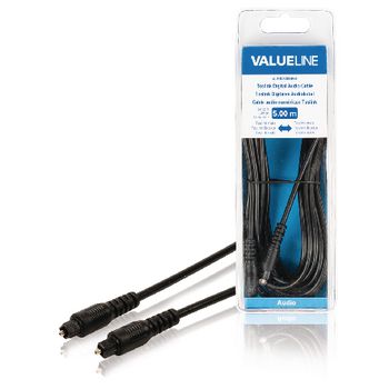 Cavo audio digitale Toslink maschio 5m nero
