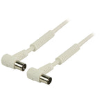 Cavo coassiale 100 dB ad angolo maschio-femmina 20m bianco