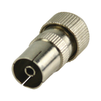 Connettore coassiale femmina metallo argento 7 mm