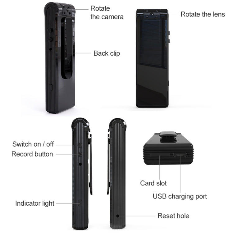 Videoregistratore HD 1080P con clip, movimento e visione notturna - immagine 4