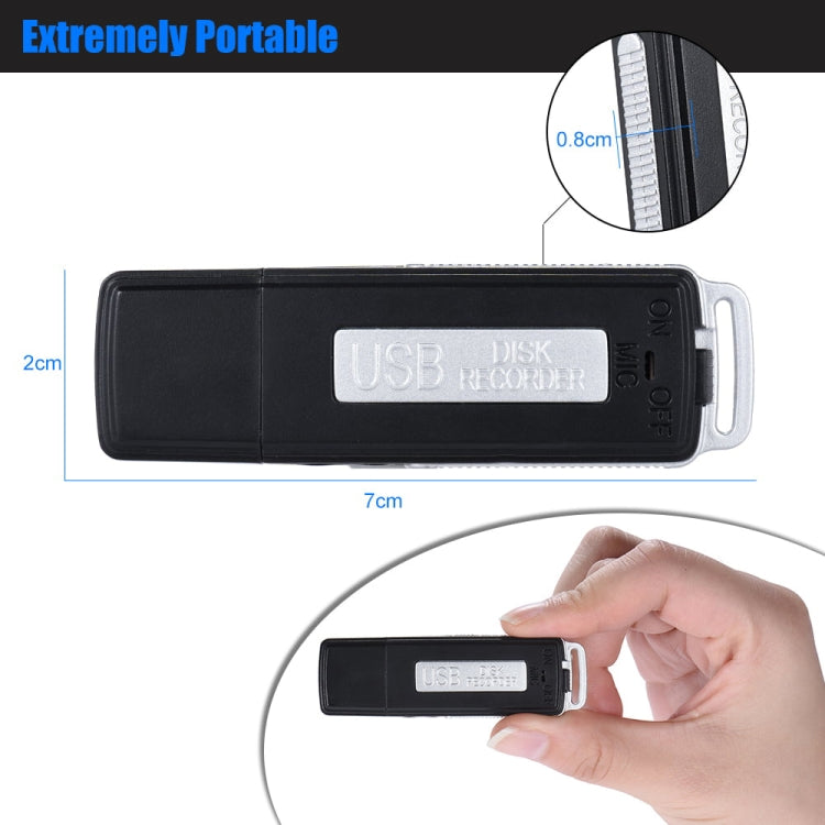 Registratore vocale portatile ricaricabile 8GB USB