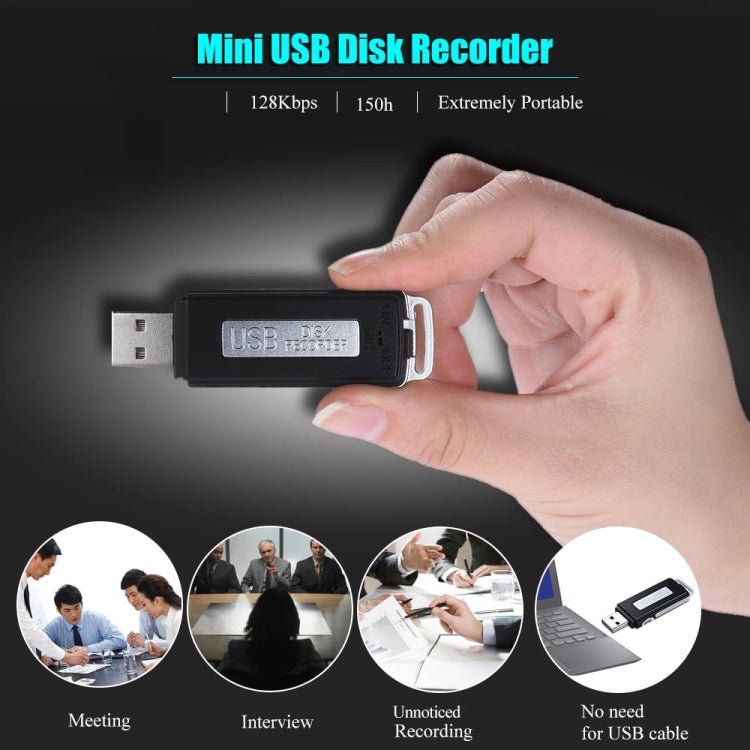 Registratore vocale portatile ricaricabile 8GB USB
