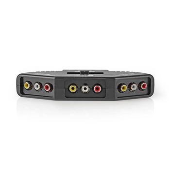 Switch AV 3 porte 3x ingresso RCA RWY 1x uscita RCA RWY nero