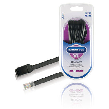 Cavo ISDN RJ45 maschio-femmina 10 metri nero