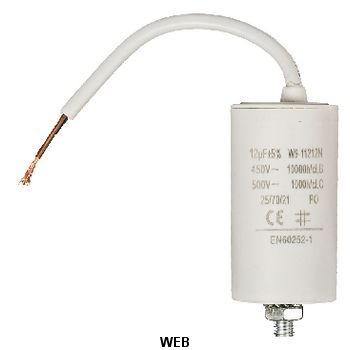 Condensatore 12.0uF 450V con cavo 250mm