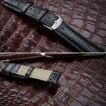 Cinturino orologio in pelle con texture lucertola 24 mm