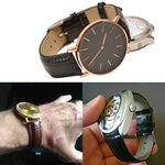 Cinturino orologio in pelle con texture lucertola 24 mm