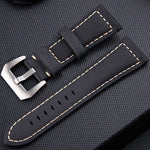 Cinturino in pelle Crazy Horse 26 mm con fibbia argento