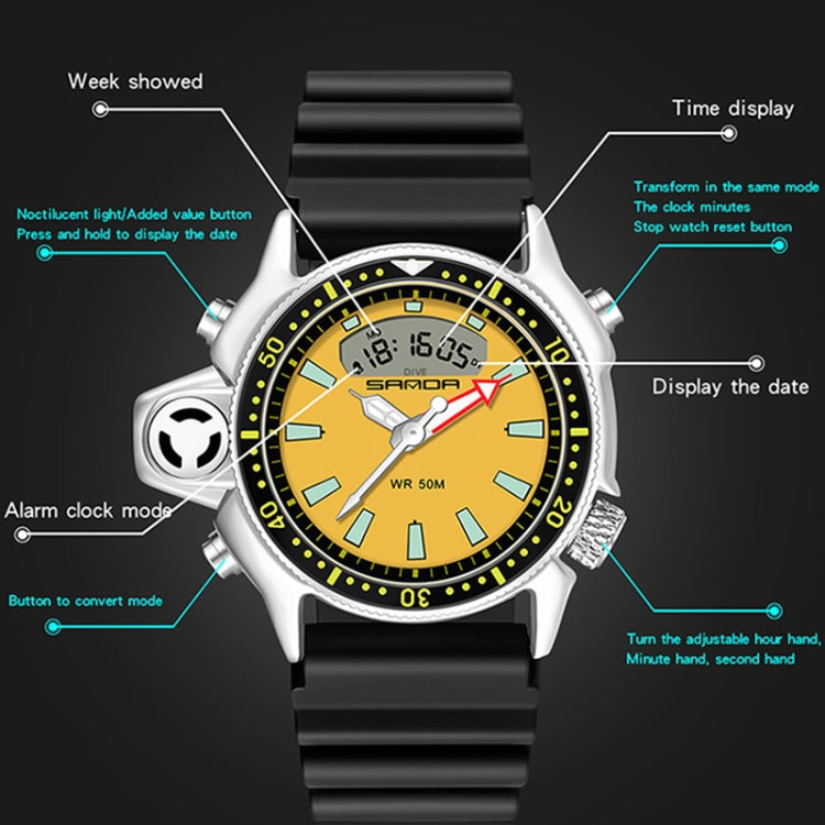 Orologio digitale impermeabile SANDA 3008 uomo 50m