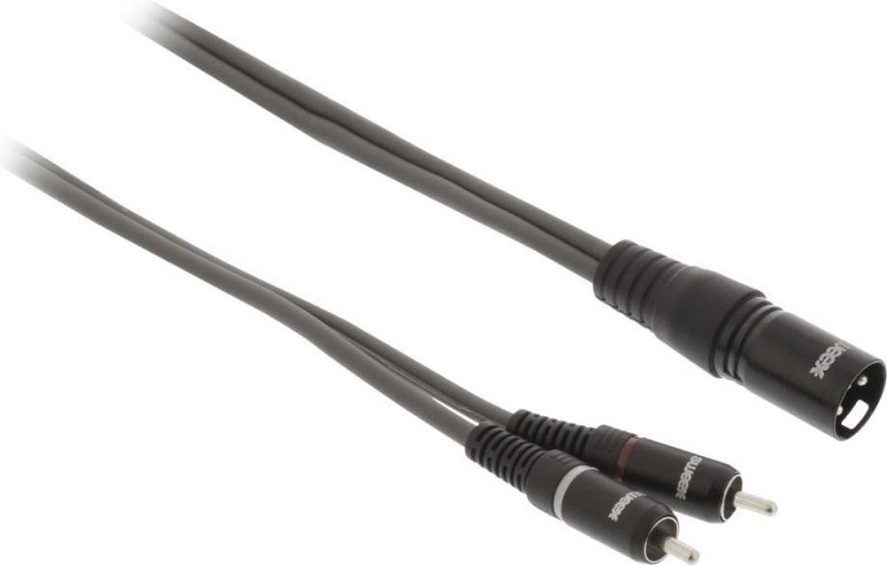 Cavo audio stereo XLR 3 pin maschio - 2x RCA maschio 10m Sweex 6017439579582 SWOP15200E100  WB1095