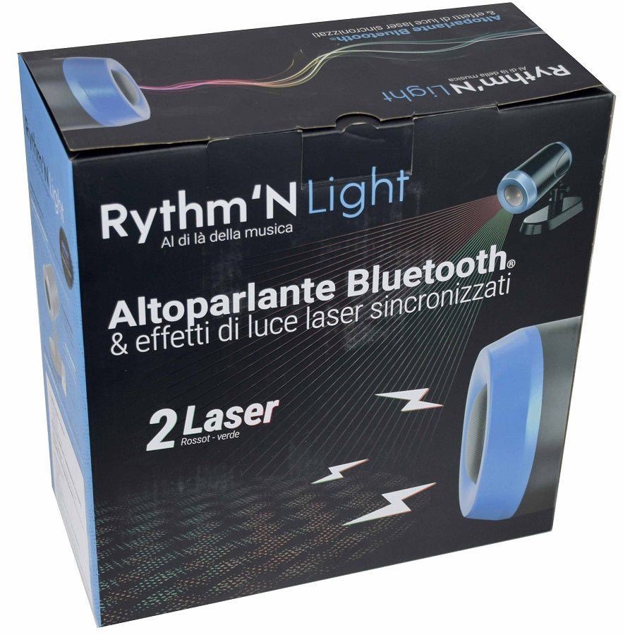 Effetto luce proiettore doppio laser rosso/verde con telecomando e altoparlante Bluetooth 4003073931796 WB1304