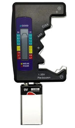 Tester digitale con display LCD per batterie 1,5V e 9V