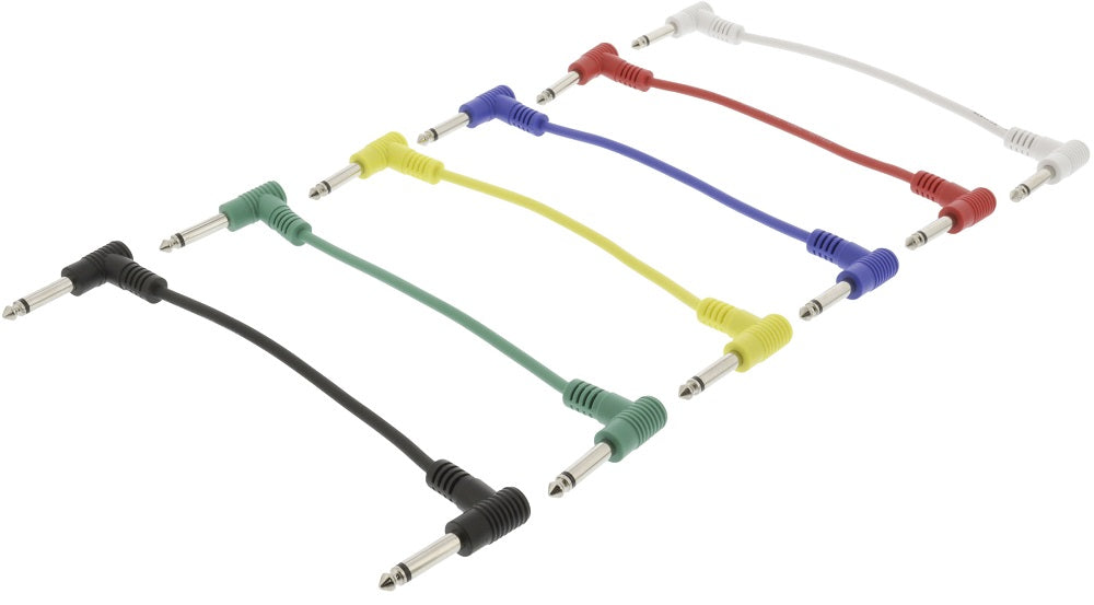 Cavo Mono-Audio 6.35mm Maschio 15cm 6 pezzi vari colori SWOP23010E015 8717534024427 WB1580
