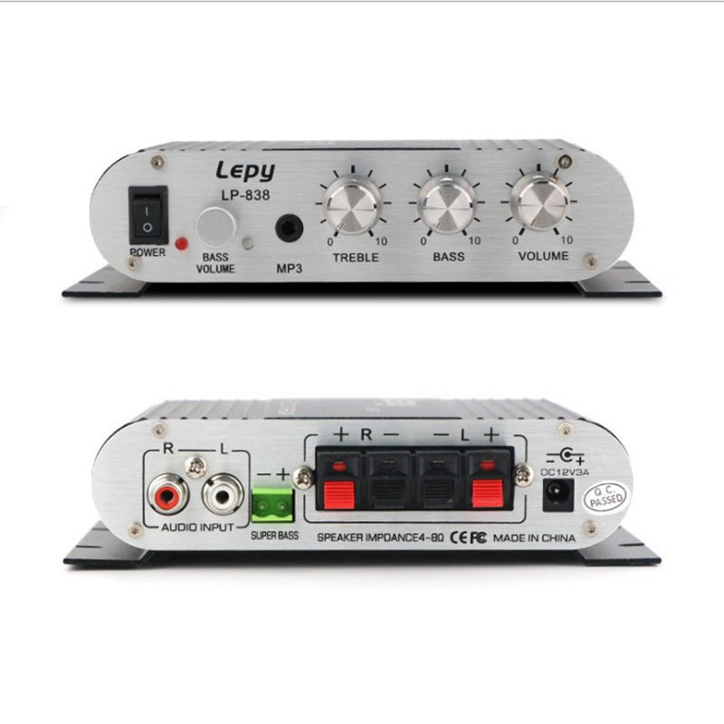 Amplificatore stereo Booster 2.1 15Wx2 + 20Wx1 Lepy LP838 WB1628