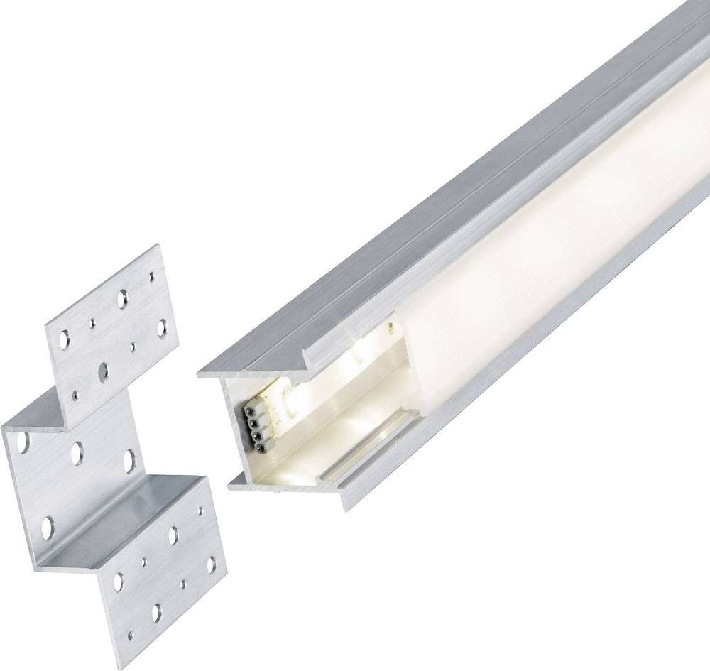 Profilo da incasso in acciaio satinato 1m per strisce LED Paulmann 708.60 4000870708606 WB163