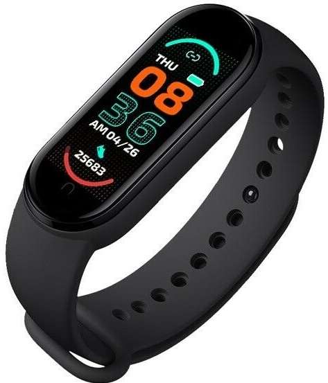 Smartband Bluetooth M6 con rilevamento frequenza cardiaca e notifiche