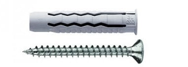 Tasselli multiuso Allfix F4V in nylon 5 mm con vite, 150 pezzi