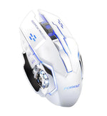 Mouse da gaming LED wireless con batteria ricaricabile FV-W502 bianco