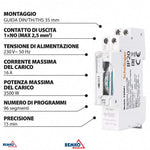 Timer meccanico giornaliero Schelinger DIN 24H 16A 3500W - immagine 2