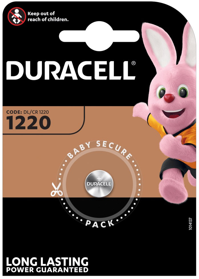 Batteria a bottone al litio 3V CR1220 Duracell 5000394030305 WB236