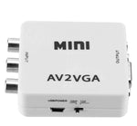 Mini convertitore AV RCA a VGA con jack audio, fino a 1920x1080 - immagine 4
