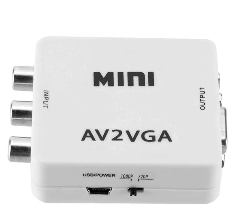 Mini convertitore AV RCA a VGA con jack audio, fino a 1920x1080 - immagine 4