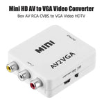 Mini convertitore AV RCA a VGA con jack audio, fino a 1920x1080 - immagine 2