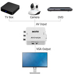 Mini convertitore AV RCA a VGA con jack audio, fino a 1920x1080 - immagine 5