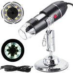 Microscopio digitale USB Iso Trade 1600x con 8 LED regolabili