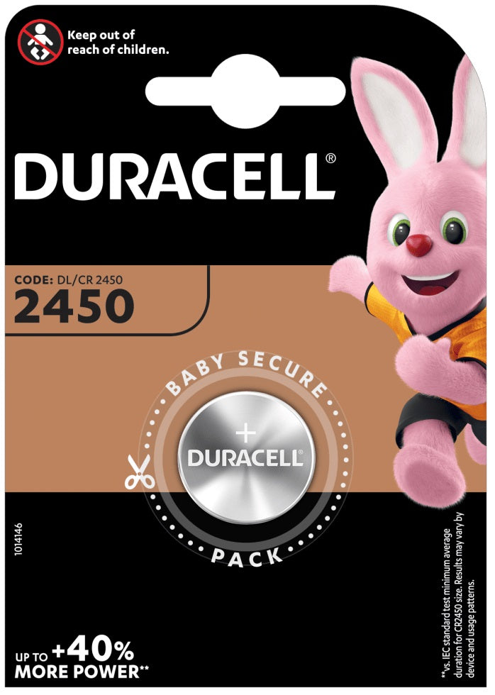 Batteria a bottone al litio 3V CR2450 Duracell 5000394030428 CR2450 DL2450  ECR2450 WB288