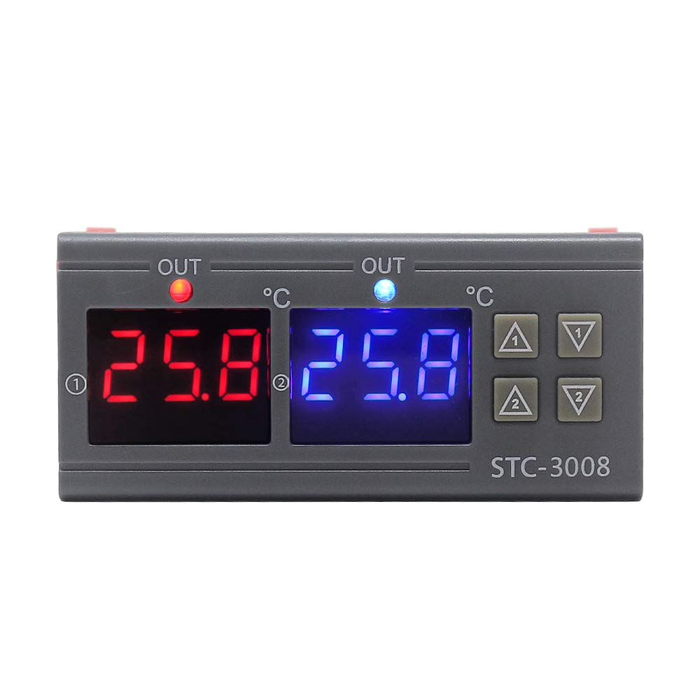 Termoregolatore DC 12V con sonda di temperatura STC-3008 WB340