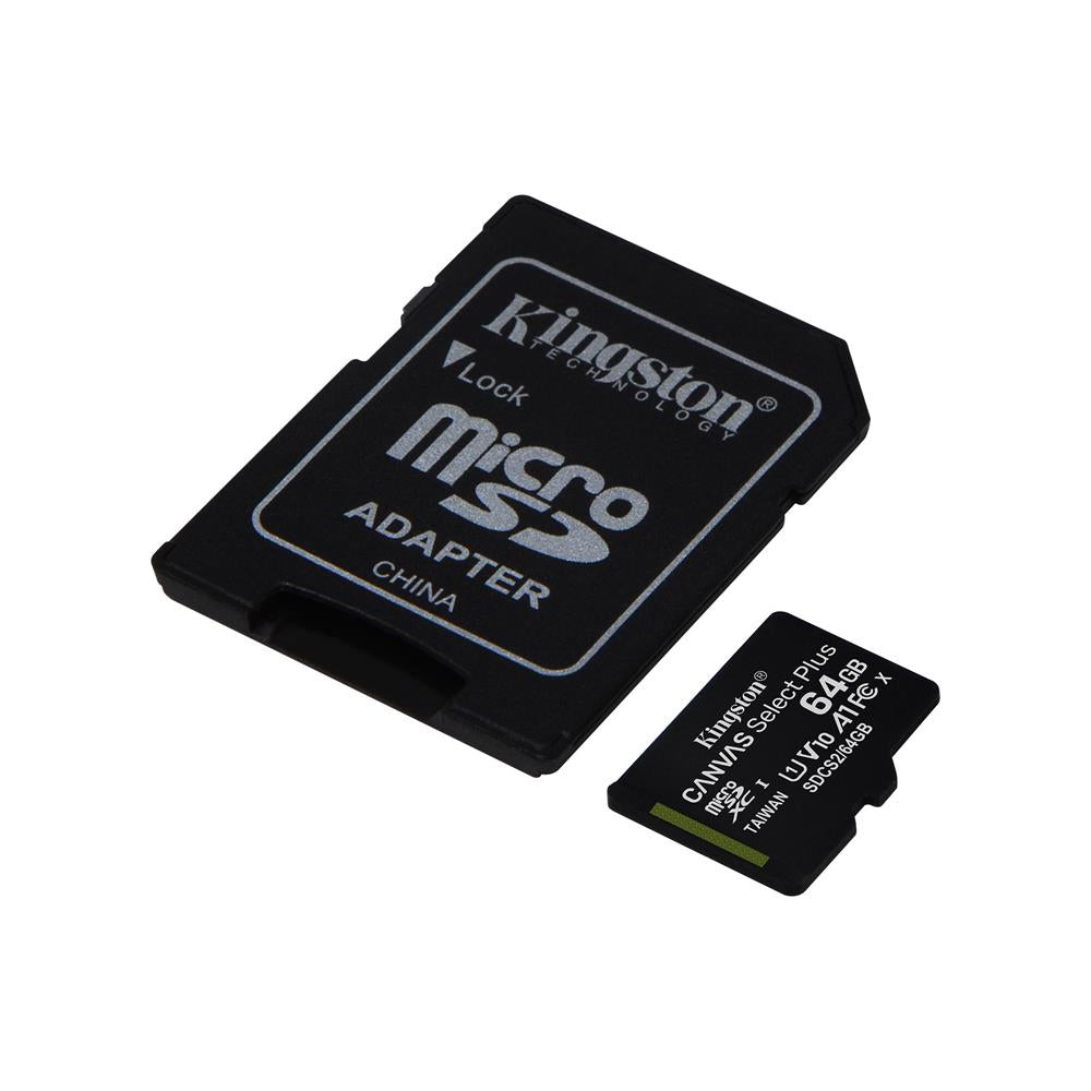 Scheda di memoria microSD con adattatore 64 GB Kingston 740617298697 WB341