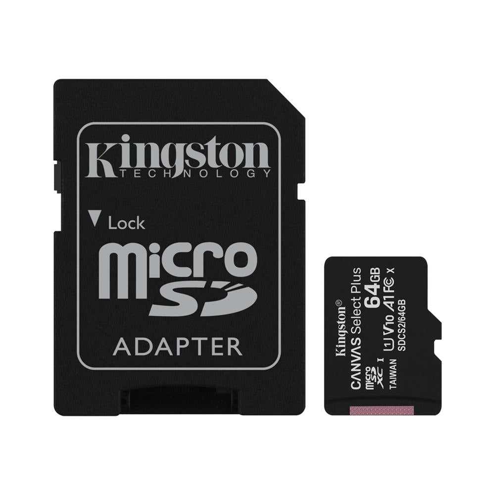Scheda di memoria microSD 64 GB Kingston con adattatore