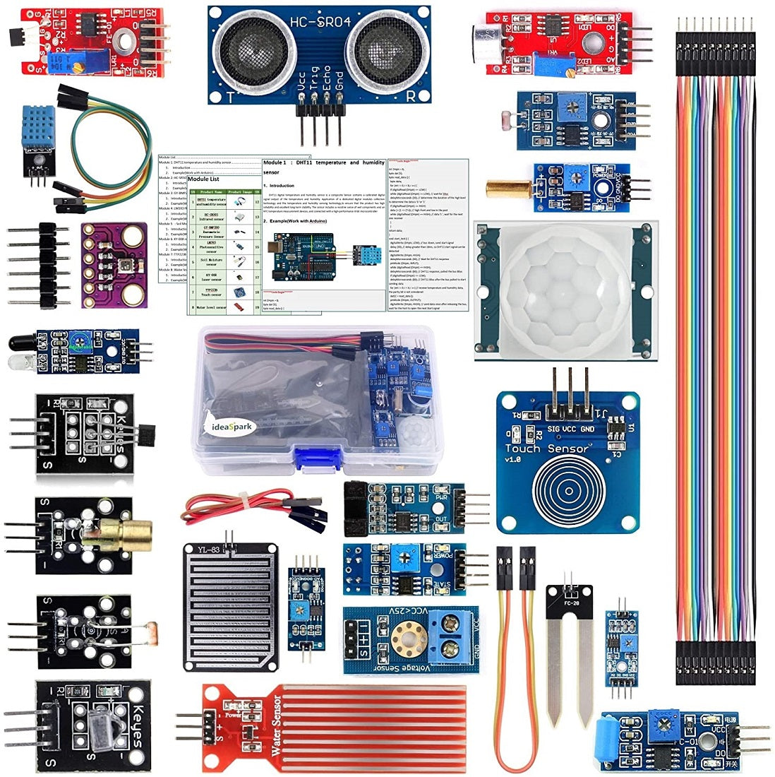 Kit sensori Arduino 22 in 1 con istruzioni e codice di esempio