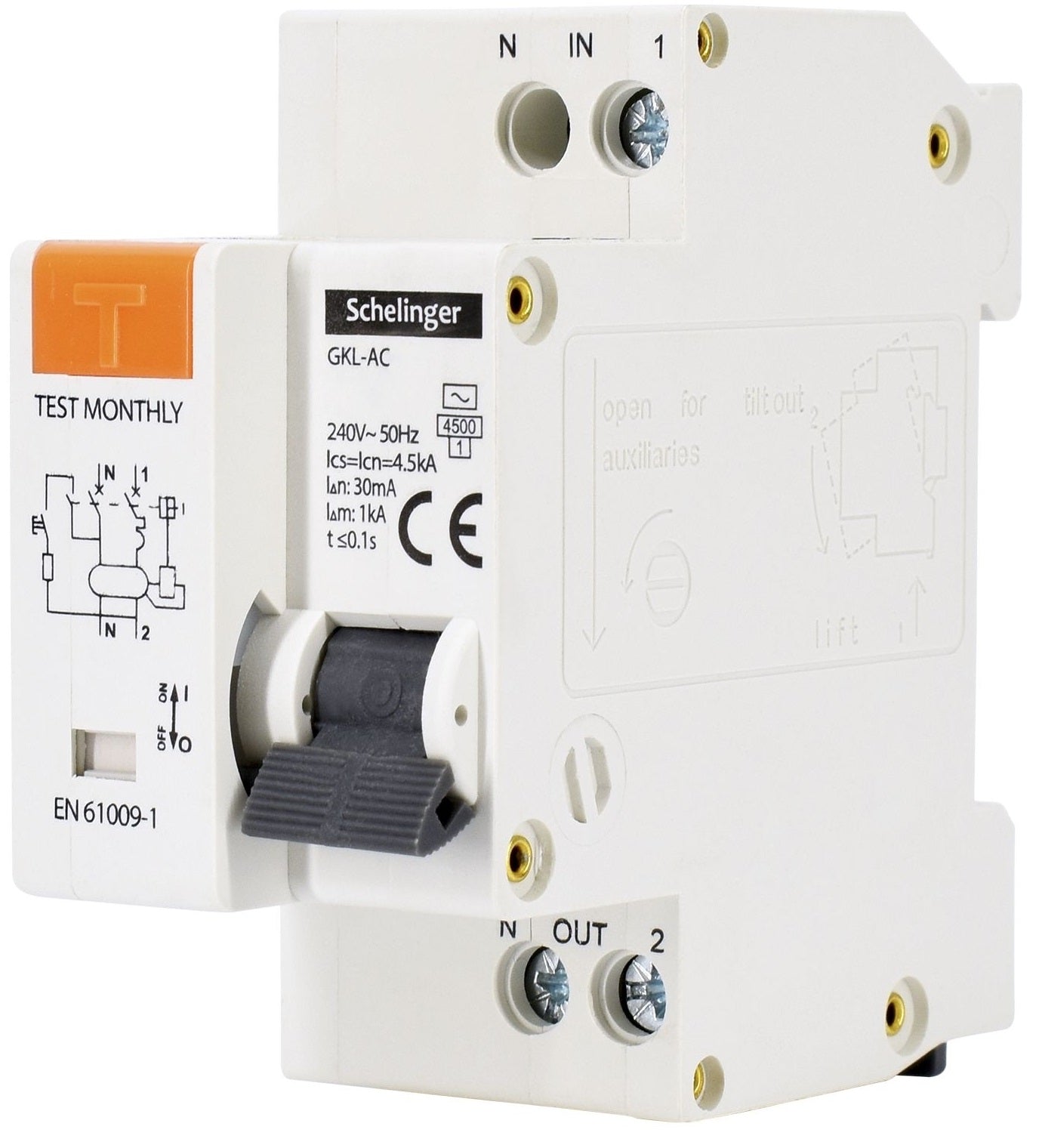 Interruttore magnetotermico differenziale 2P B20 30mA Tipo AC A08-GKL-AC-B20 5900280962089 WB482