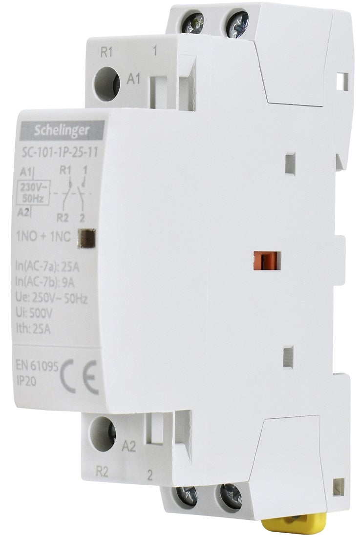 Contattore modulare SC101 1P 25A 1NO+1NC 1 modulo A62-SC-101-1P-25-11 5900280962157 WB496