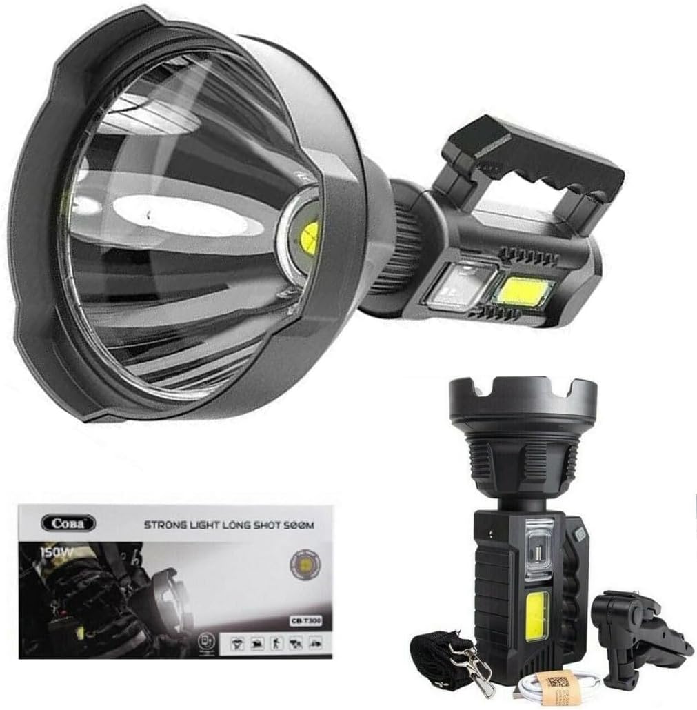 Torcia ricaricabile LED + COB con treppiede 150W 8518383430014 WB548